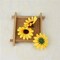 100Pcs Yellow Artificial Flower Floral Arrangements (Yellow) 1"D x 1"W x 0.2"H